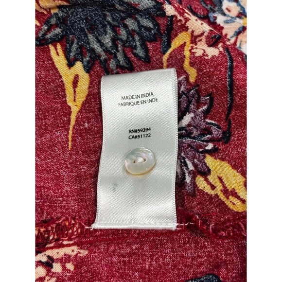 Beachlunchlounge Collection Womens Red Floral Print Short Sleeve Tunic Dress XL - Picture 9 of 9